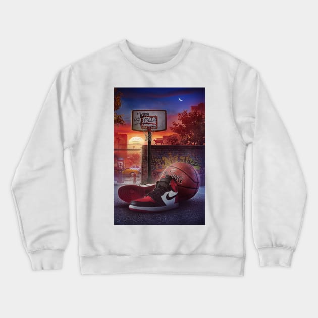 Basketball Crewneck Sweatshirt by Rachid Lotf